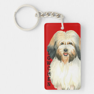 Lowchen Colour Block Key Ring