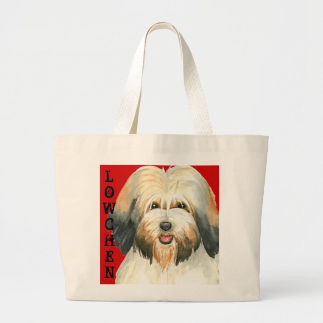 Lowchen Colour Block Large Tote Bag (Front)