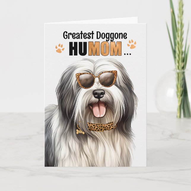 Lowchen Dog Best HuMOM Ever Mother's Day Holiday Card (Front)