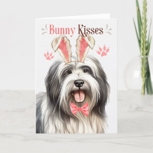 Lowchen Dog Bunny Ears for Easter Holiday Card