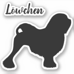 Lowchen Dog Silhouette Vinyl Decal