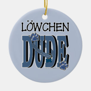 Lowchen DUDE Ceramic Tree Decoration