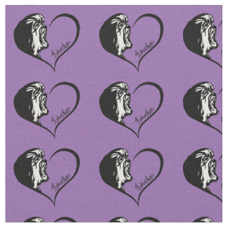 Lowchen Heart Design Fabric