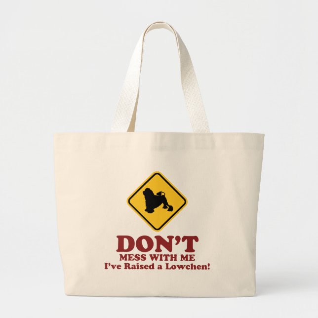 Lowchen Large Tote Bag (Front)