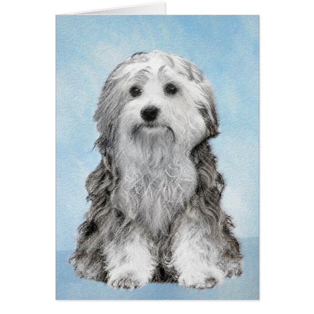 Lowchen Painting - Cute Original Dog Art (Front)
