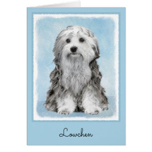 Lowchen Painting - Cute Original Dog Art