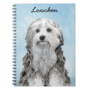 Lowchen Painting - Cute Original Dog Art Notebook