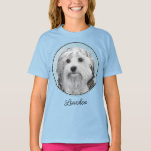 Lowchen Painting - Cute Original Dog Art T-Shirt
