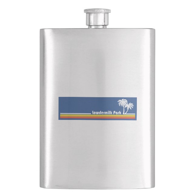 Lowdermilk Park Naples Florida Hip Flask (Front)