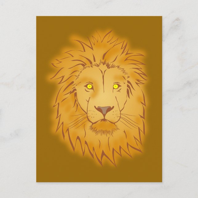 Löwe Löwenkopf lion head Postcard (Front)