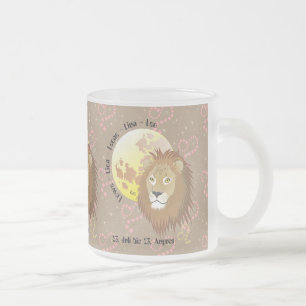 Löwe - sign Tasse Frosted Glass Coffee Mug