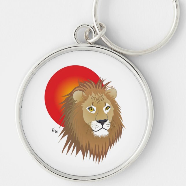 Löwe - Sternbild Schlüsselanhänger Key Ring (Front)