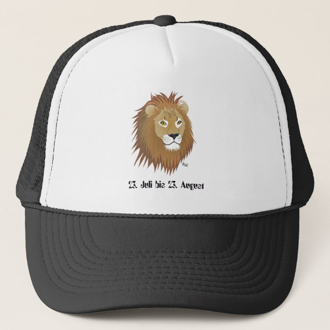 Löwe - Sternzeichen Cap Truckerkappe (Front)