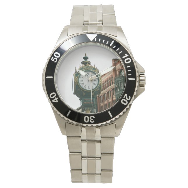 Lowell MA Page's clock on a watch (Front)