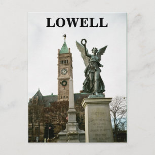 LOWELL MASSACHUSETTS CITY HALL POSTCARD