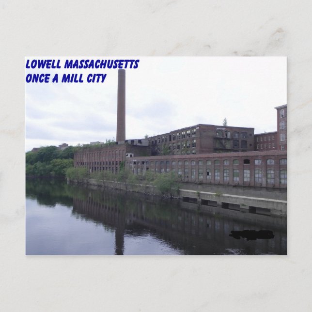 Lowell Massachusetts Mills Postcard (Front)