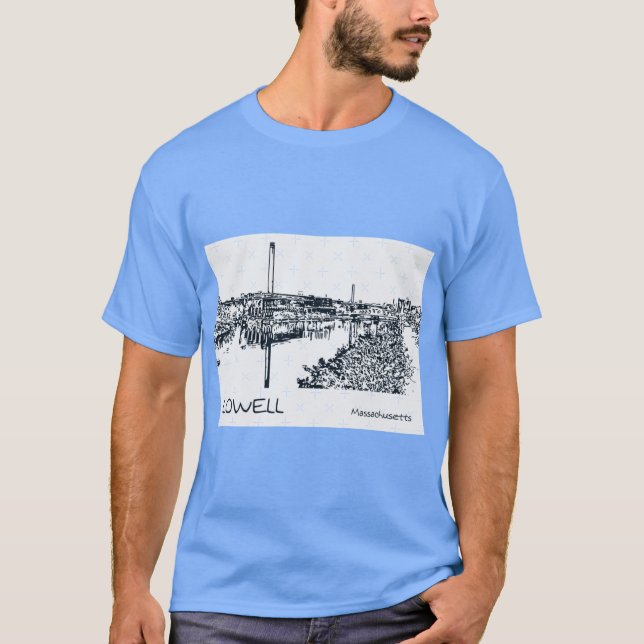 Lowell Massachusetts Oversized 2 T-Shirt (Front)