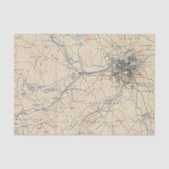 Lowell, Massachusetts Tissue Paper (Front)