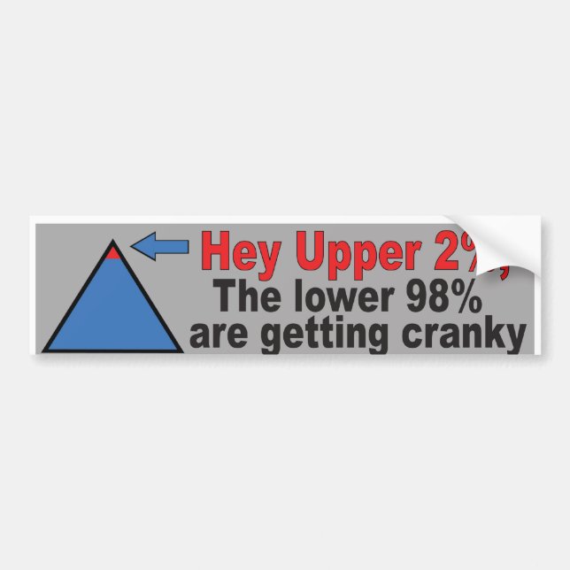 lower 98 cranky bumper sticker (Front)