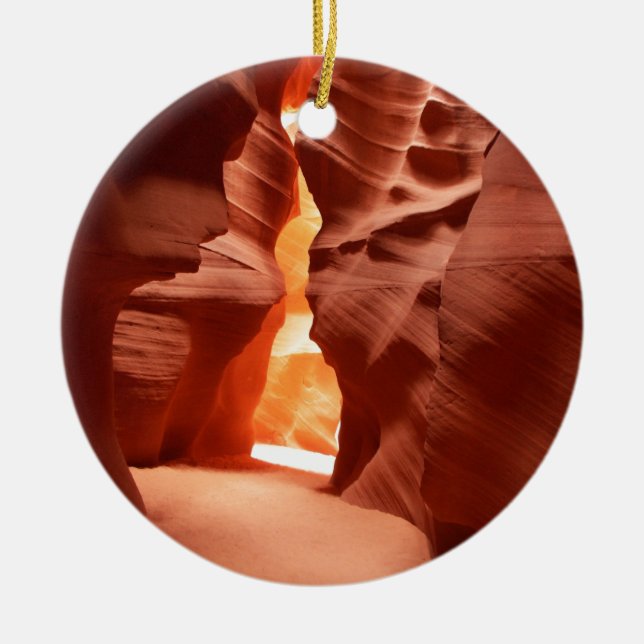 Lower Antelope Canyon amazing beauty Ceramic Tree Decoration (Front)
