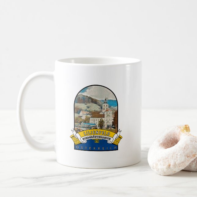 Lower Austria Lilienfeld Austria Souvenir Coffee Mug (With Donut)