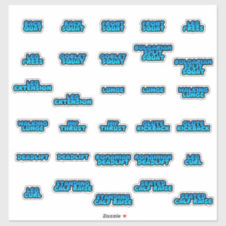 Lower Body Workout Planner Stickers