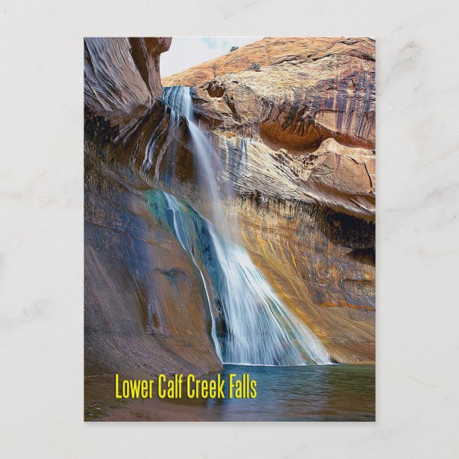 Lower Calf Creek Falls, Utah Postcard (Front)