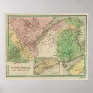 Lower Canada and New Brunswick Poster