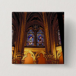 Lower chapel of La Sainte-Chapelle, Paris, 2 15 Cm Square Badge