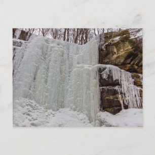 Lower Dundee Falls Frozen in Winter, Dundee, Ohio Postcard