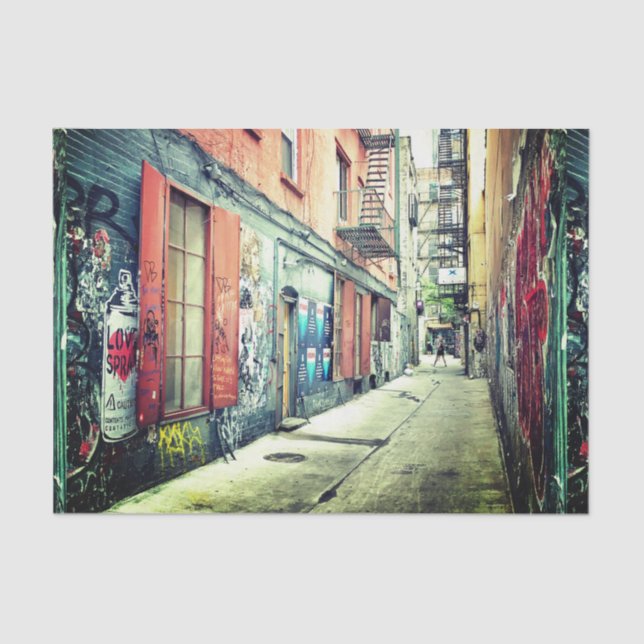 Lower East Side Street Art, New York Photographic Tissue Paper (Front)