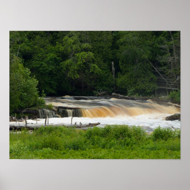 Lower Falls At Tahquamenon Poster (Front)