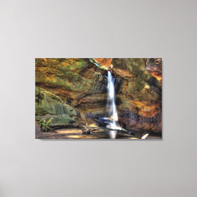 Lower Falls, Conkle's Hollow, Hocking Hills, Ohio Canvas Print (Front)