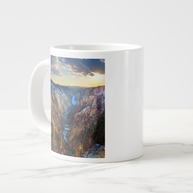 Lower Falls from Artist's Point Large Coffee Mug (Front Left)