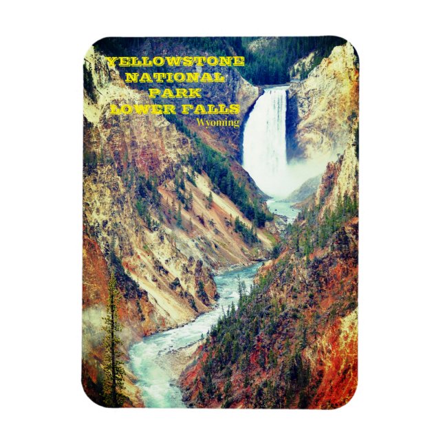 Lower Falls of Yellowstone National Park, Wyoming Magnet (Vertical)