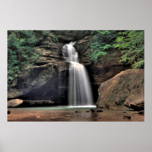 Lower Falls, Old Man's Cave, Hocking Hills, Ohio Poster