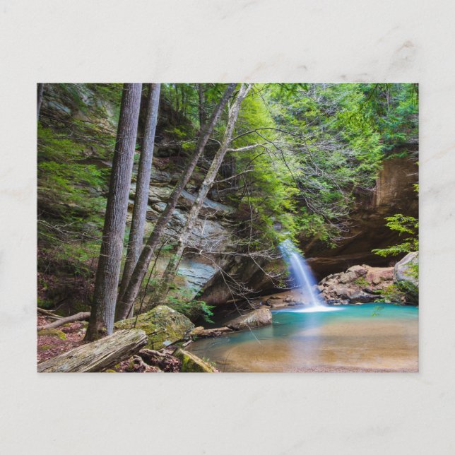 Lower Falls, Old Man's Cave, Hocking Hills SP, OH Postcard (Front)