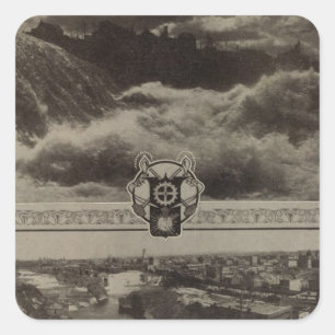 Lower Falls, Spokane Square Sticker