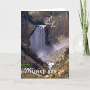 Lower-Falls-Yellowstone, Missing you greeting card
