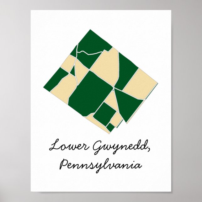 Lower Gwynedd, PA Archival Matte Poster (Front)