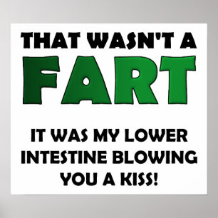 Lower Intestine Kiss Funny Poster