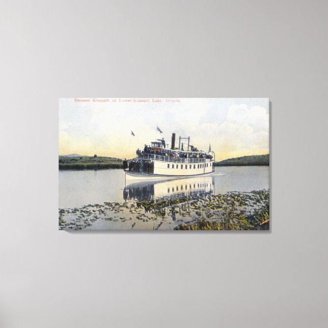 Lower Lake View of Steamer Klamath Canvas Print (Front)