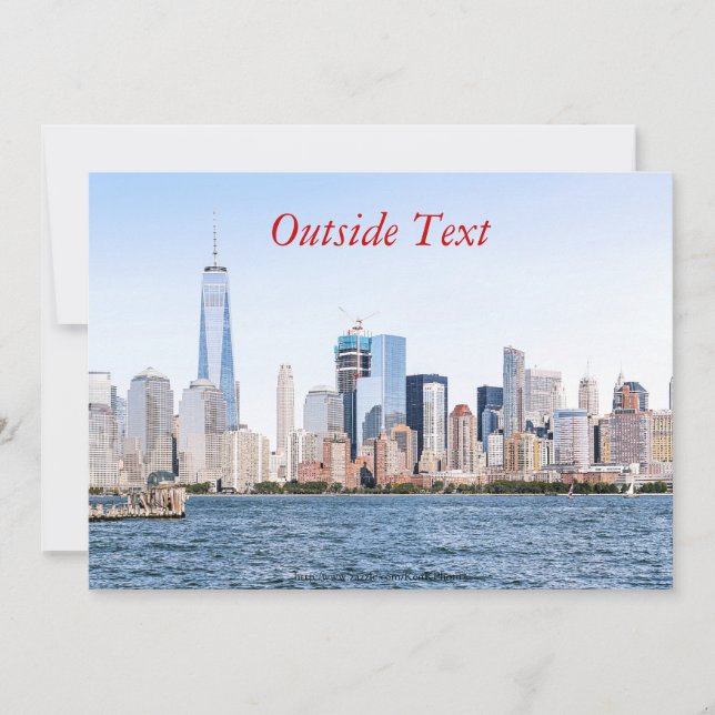 Lower Manhattan Colour Sketch Invitation (Front)