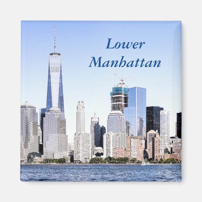 Lower Manhattan Colour Sketch Magnet (Front)