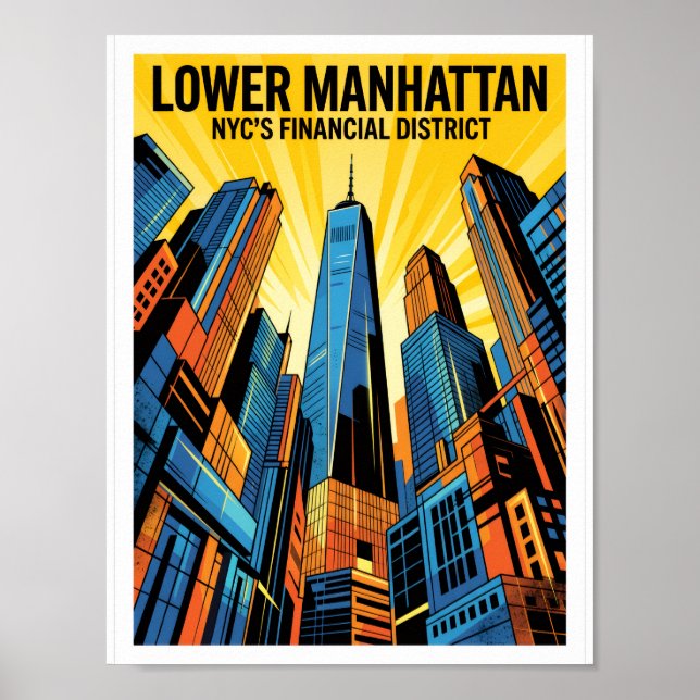 Lower Manhattan NYC Poster (Front)