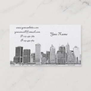 lower Manhattan Skyline, New York City Business Card
