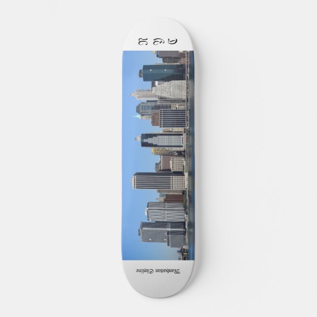 Lower Manhattan Skyline , New York City Skateboard (Front)