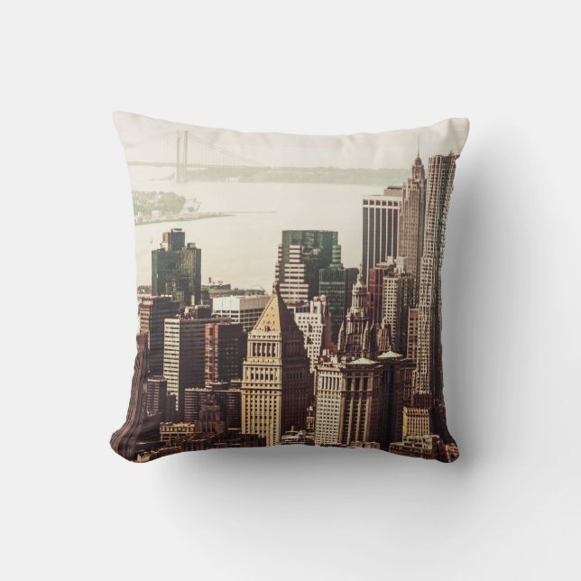 Lower Manhattan Skyline - View from Midtown Cushion (Front)