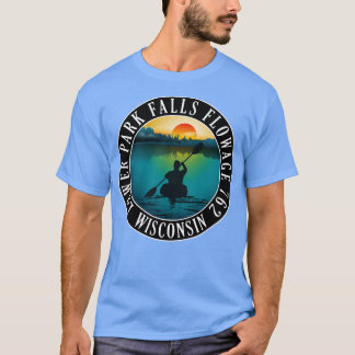Lower Park Falls Flowage 762 Wisconsin Kayaking T-Shirt