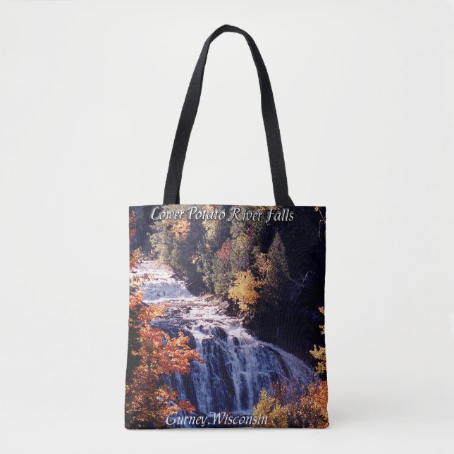 Lower Potato River Falls all over tote bag (Front)